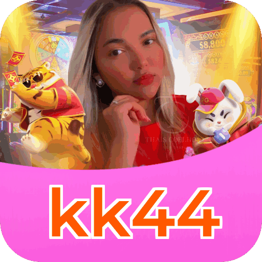 Interface do aplicativo kk44 mostrando jogos disponíveis no iOS e Android